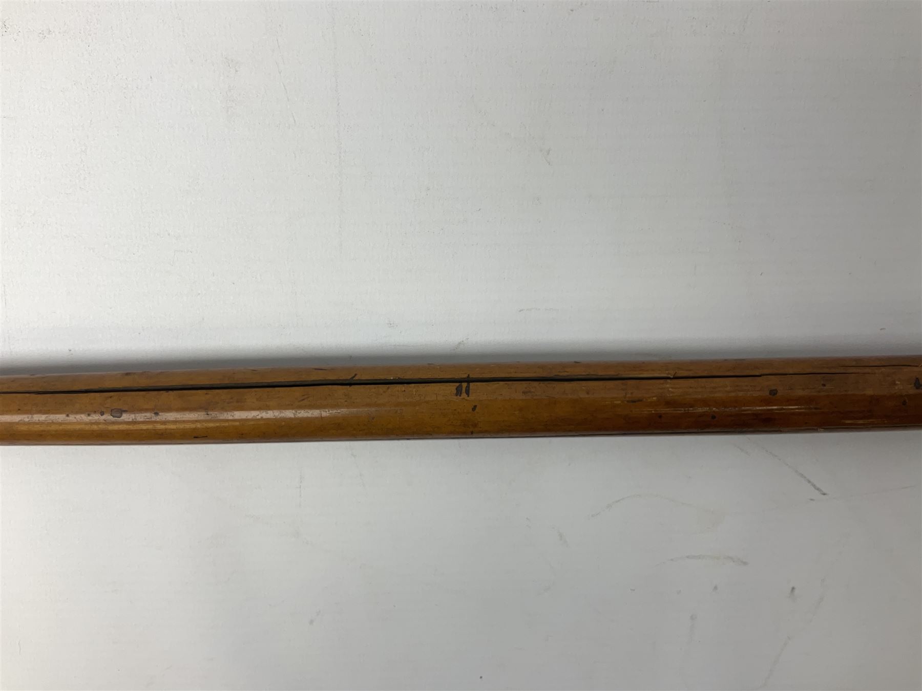 Late 19th/early 20th century sword stick/walking cane with 38cm fullered steel blade 85cm overall