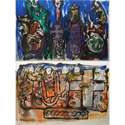 Gillian Ross Kelsey (British 1935-2025): 'Celtic Image No 3' and 'Celtic Image No 4', two ...
