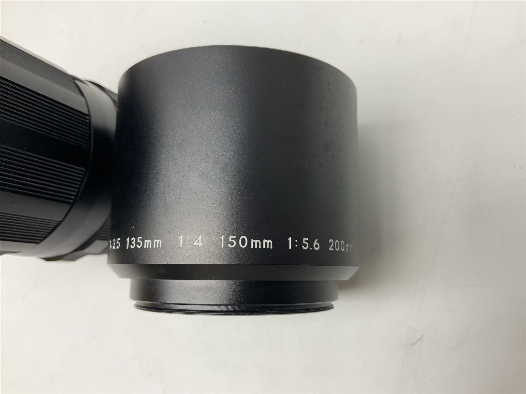 Asahi Pentax S1a camera body, serial no. 707071, with 'Super-Takumar 1:1.8/55' lens, serial no 2124044, together with Asahi Pentax Sv camera body, no. 1925617 with 'Super-Takumar 1:2/55' lens, serial no. 2770153, Asahi Pentax Meter, 'Super-Takumar 1:3.5/28' lens, serial no. 2075492 and 'Super-Takumar 1:4/150' lens, serial no. 1461613  