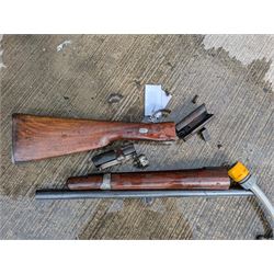 19th century Belgian Gras 12-bore (from 11-bore) bolt-action single barrel shotgun with 80cm barrel No.G85345 L127cm overall. Deactivated to early specification so requires re-deactivation to modern standards RFD ONLY - Disposed 25.06.25 - Notified 24.07.25