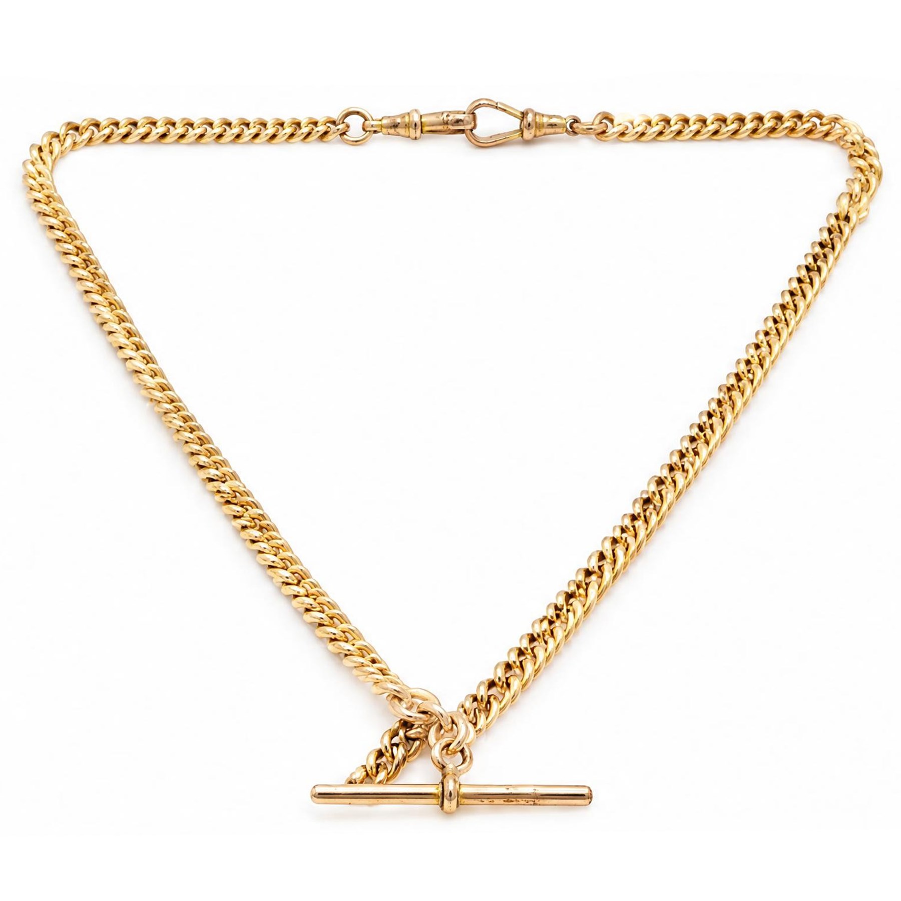 Early 20th century 9ct rose gold Albert / necklace chain by H Samuel Ltd, Birmingham 1929