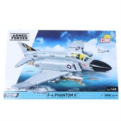 Four Cobi Bricks 1:48 scale Armed Forces model aircraft sets, comprising no. 5897 F-4 Phantom II, no. 5907 Lockheed F-104 Starfighter, no. 5845 BAe Hawk T1 and no. 5842 Alpha Jet, all in sealed boxes