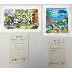  Four seriolithographs -  'Morning Social', after Itzchak Tarkay, 'D'or et de Reve', after Emile Bellet, 'Paysage aux 3 Enfants', after Jean-Claude Picot and 'Commonwealth in Bloom', after Misha all with certificates of authenticity max 60cm x 64cm (4)  