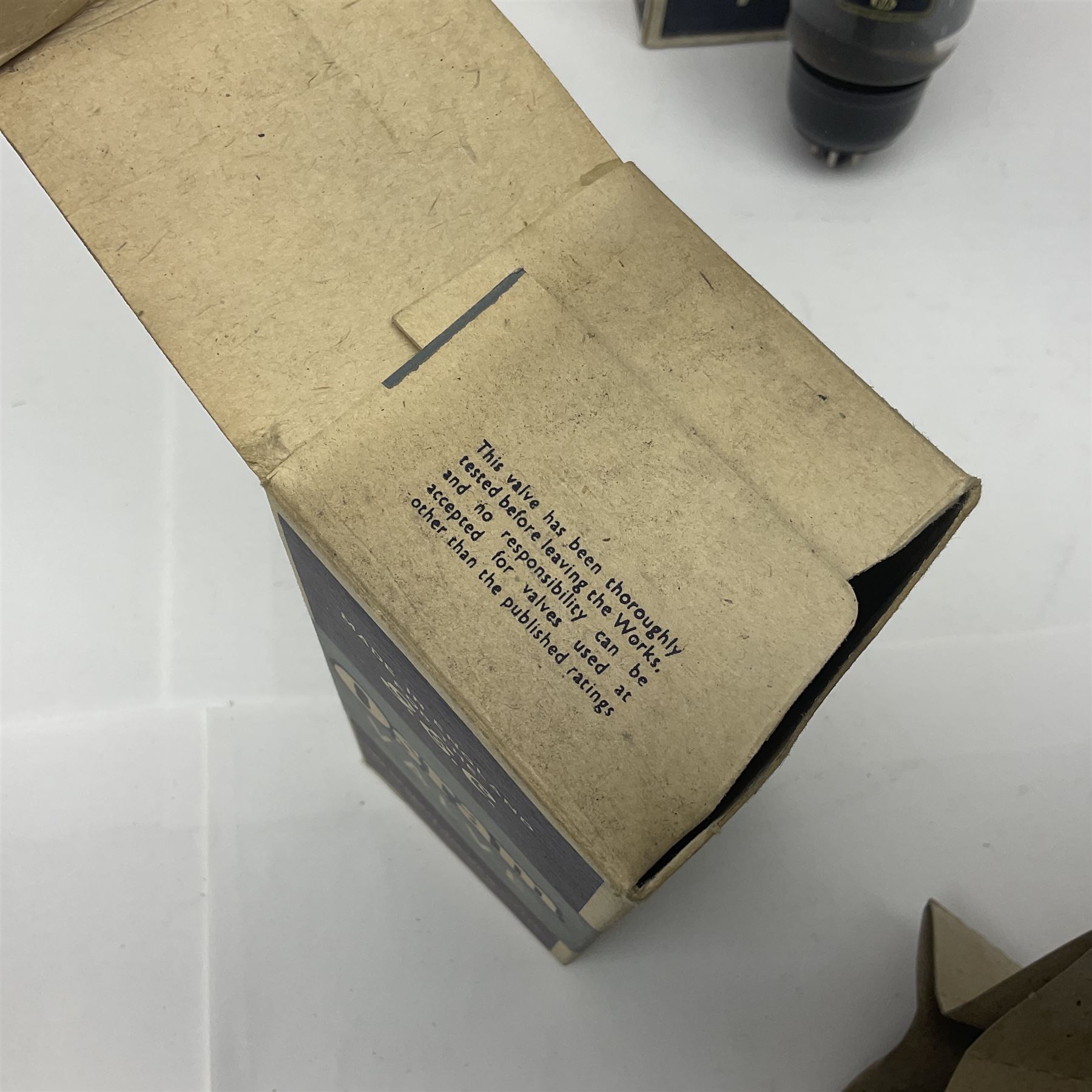 Two Osram thermionic radio valves/vacuum tubes KT66, in original boxes