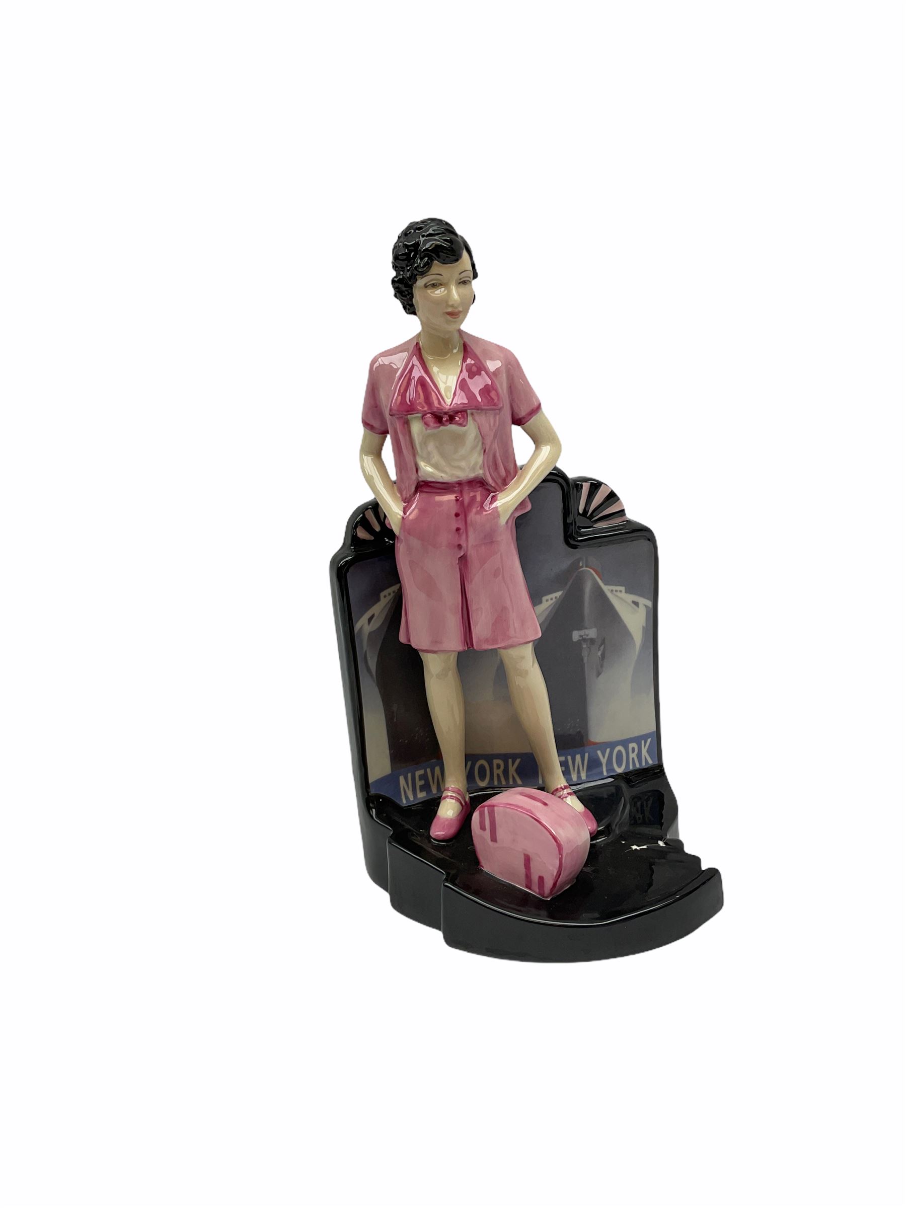 Three Kevin Francis figures produced by Peggy Davies ceramics, Clarice Cliff Centenary Figure H27cm, Tallulah Bankhead H26cm and Chantella H21cm. 