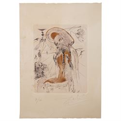 Salvador Dali (Spanish 1904-1989): 'Athena', drypoint etching in colours signed and numbered 4/100 in pencil 30cm x 21cm with full margins (unframed)
