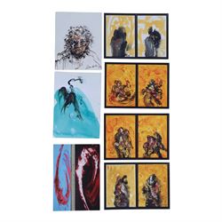 Collection of Maggi Hambling books and memorabilia, to include 'Edge' signed 2017 Marlborough Gallery exhibition catalogue, 'Maggi Hambling - The Works', signed paperback, 2022 Glyndenbourne Festival exhibition catalogue, 'The Aldeburgh Scallop' and two signed postcards