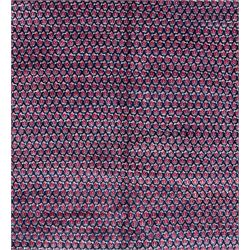 Northwestern Persian Bottehmir hand-knotted carpet, dark indigo field with an all-over design of boteh motifs arranged in diagonal rows, framed by multiple borders, main ivory border with stylized floral sprays between narrow geometric guard stripes, 362cm x 268cm