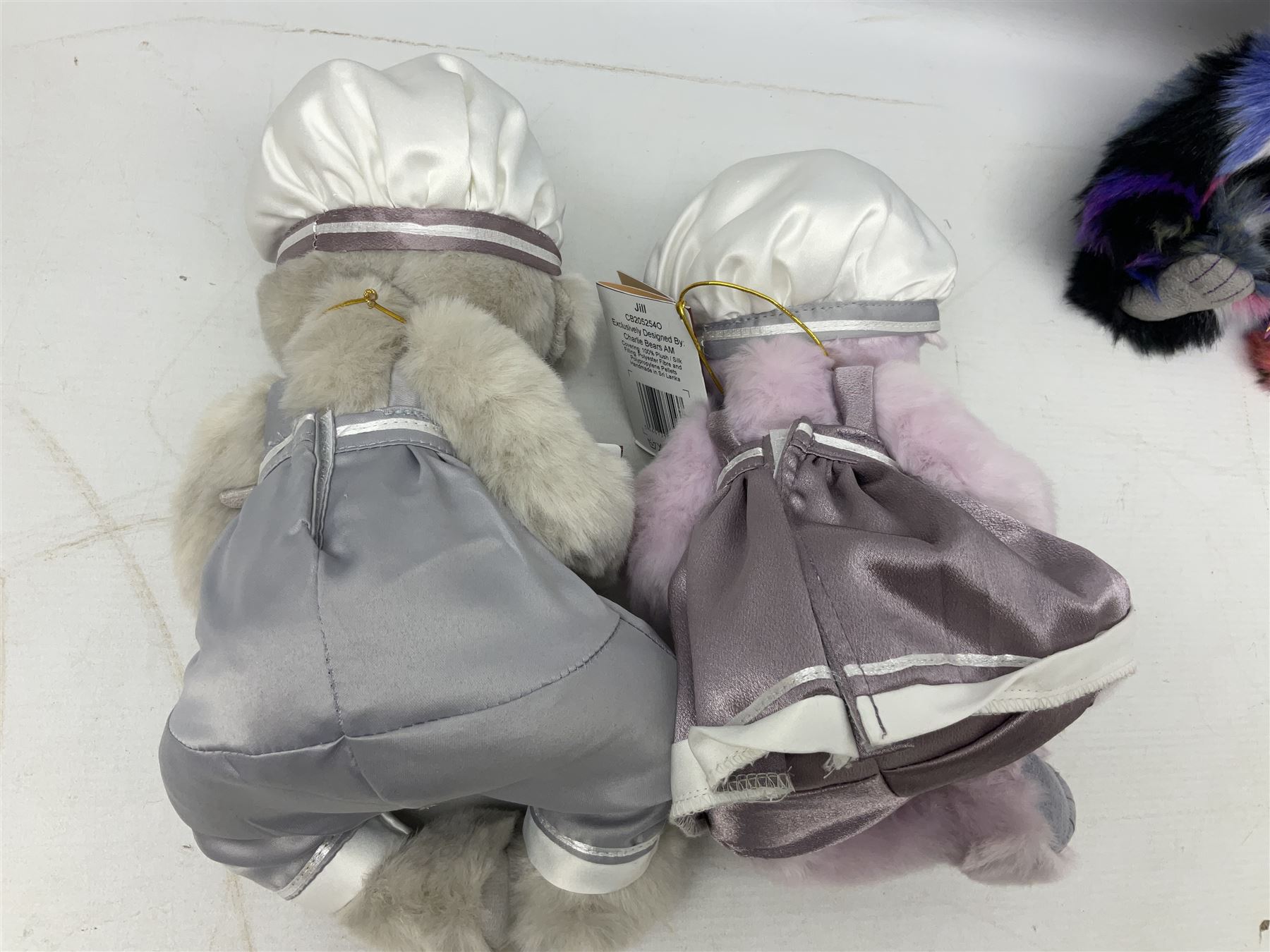 Charlie Bears - limited edition 'Jack' CB2052530 and 'Jill' CB2052540 No.110/1000 with labels; and 'Blotch' CB2170210 with labels (3)