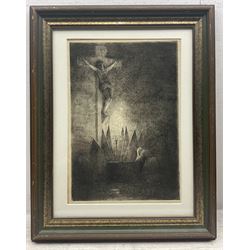 Lionel Townsend Crawshaw (Staithes Group 1864-1949): Notre Dame, etching signed and titled in pencil 35cm x 24cm