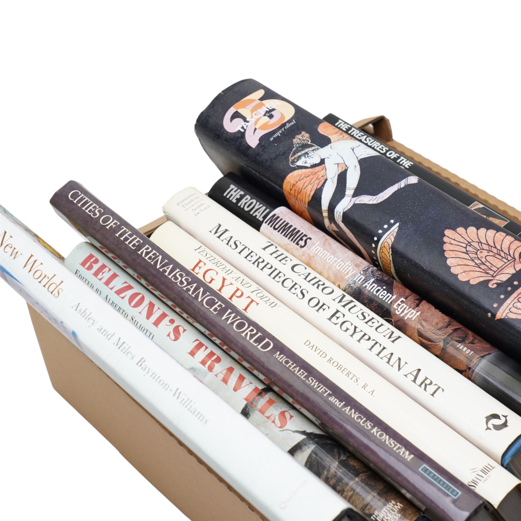 D'Hancarville, P H - 'The Collection of Antiquities from the cabinet of Sir William Hamilton' Taschen, Hawass, Z - 'The Treasures of the Pyramids' 'Yesterday and Today Egypt' with illustrations after David Roberts and other books