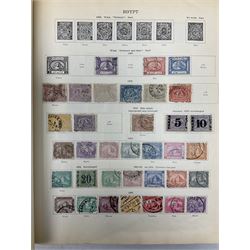 Great British, Commonwealth and Empire Queen Victoria and later stamps, including Aitutaki, Antigua, Ascension, Australia, Bahamas, Barbados, Basutoland, Bechuanaland, Bermuda, British Guiana, British Honduras, Canada, Cayman Islands, Charkari, Cochin, Cyprus, Egypt, Fiji, Great Britain including 1840 penny black with red MX cancel, Grenada, Hong Kong, India, Jamaica etc, housed in 'The New Ideal Postage Stamp Album'