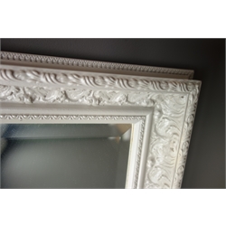  Rectangular bevelled edge wall mirror in painted frame, 73cm x 103cm  