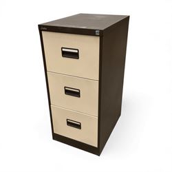 Silverline three draw steel filing cabinet,