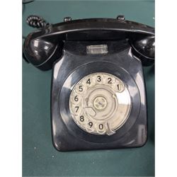 Two vintage rotary telephones