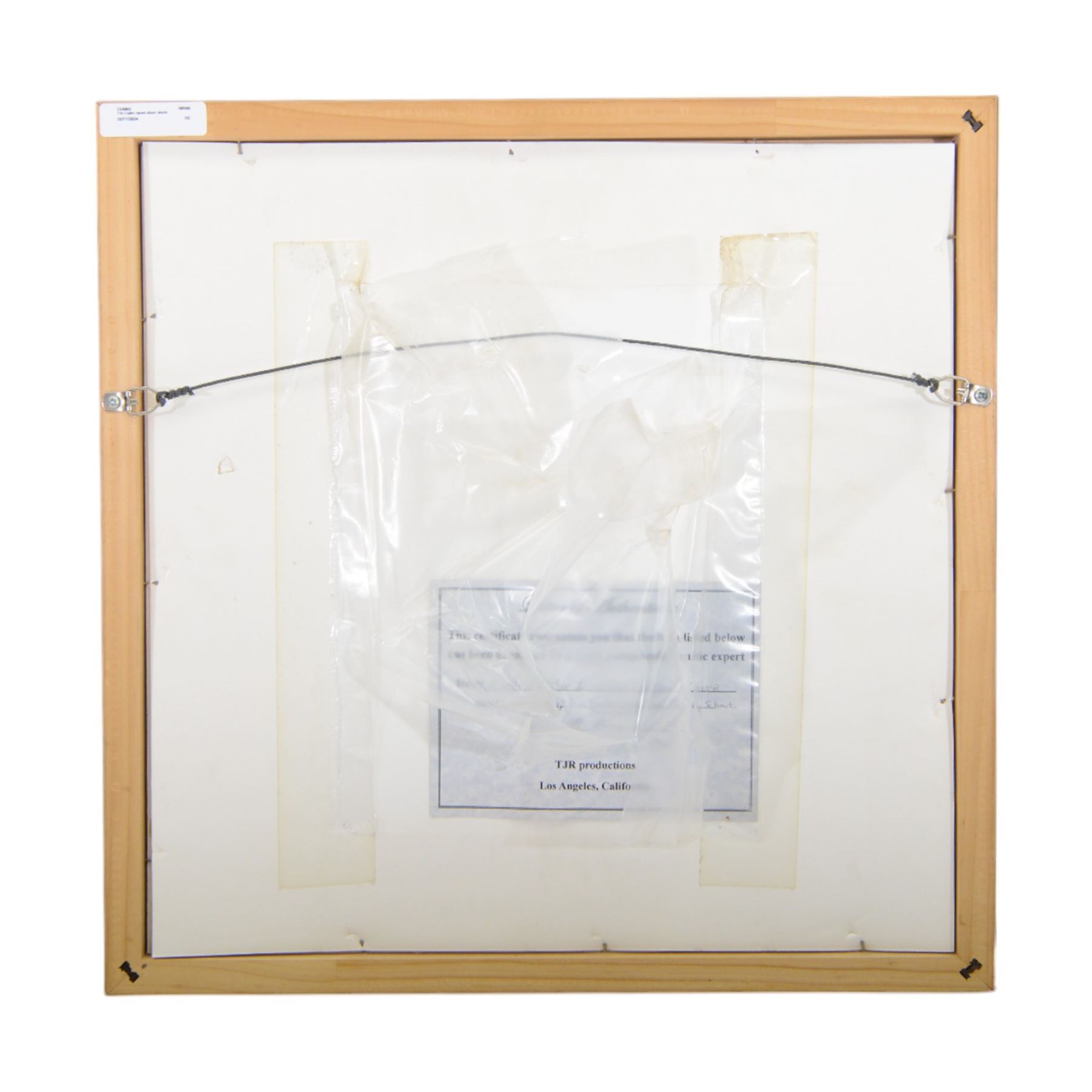 The Eagles The Long Run signed album sleeve, framed with certificate of authenticity, H46cm 