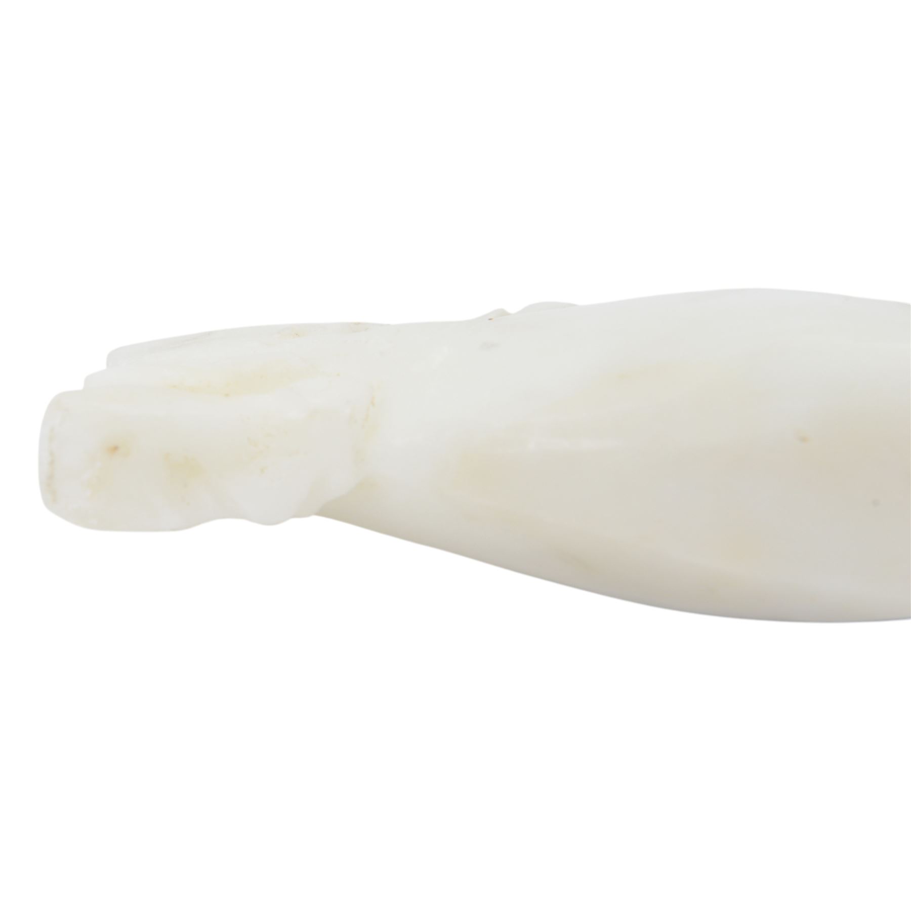 Darren Yeadon: marble Mackerel, signed to tail, L17cm