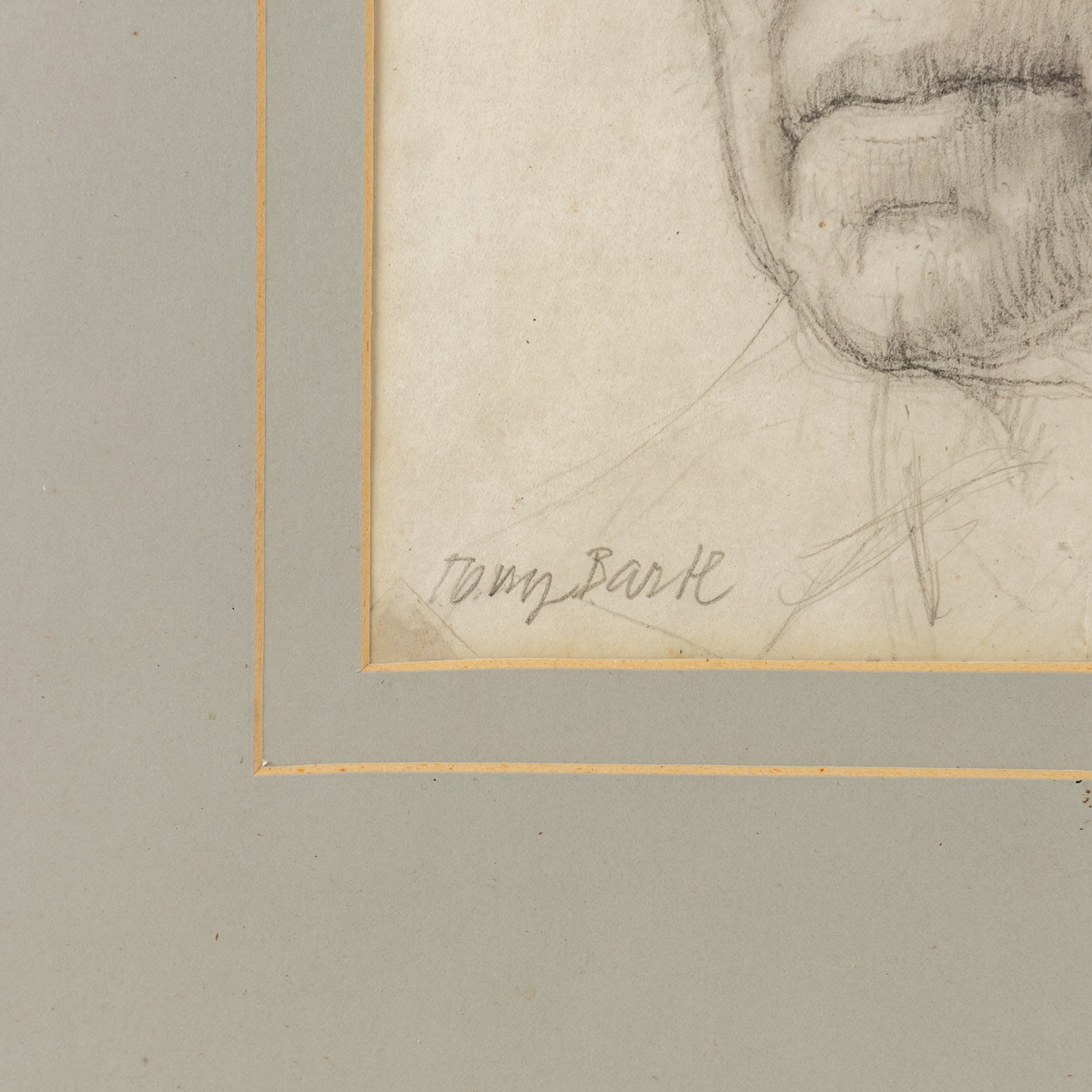 Tony Bartl (Czech 1912-1998): Portrait of an Elderly Woman and Female Nude, two pencil drawings signed max 34cm x 22cm (2)