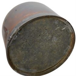 Large copper pan, together with milk churn, pan D48cm