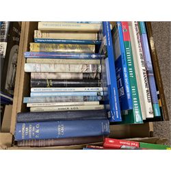 Collection of militaria and maritime books, including Vernet (Carle) La Grande Armee De 1812, The Medley of Mast and Sea, Gruno 1937-2002 etc, four boxes  