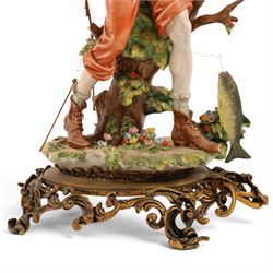 Three Capodimonte figures, comprising Fisherman, The Pirate, and The Boy 