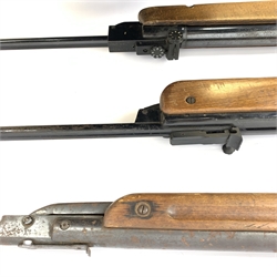 Webley Hawk MK11 .22 air rifle with break barrel action L105cm overall; BSA  .22 air rifle with break barrel action; and Diana .177 smooth bore air rifle (3)