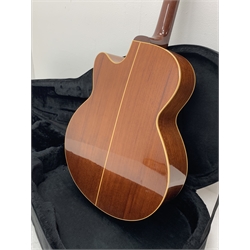 Ayres MCSM acoustic guitar designed by Gerard Gilet, Sitka Spruce, mahogany back and sides, in carrying case