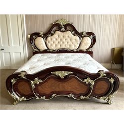 Rococo style 6' Super Kingsize bed, orna