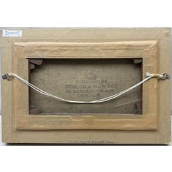 Alfred Walter Williams (British 1824-1905): 'The River Mole near Bletchworth - Surrey', oil on canvas signed with initials and dated 1875, 22cm x 37cm