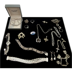 Norwegian silver and enamel Viking ship 