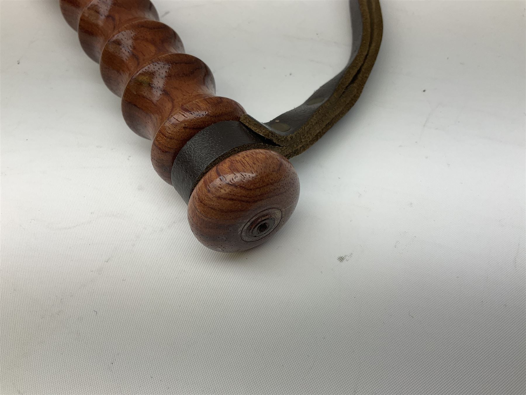 Three police turned hardwood truncheons comprising two patrol truncheons and WPC short truncheon (3)