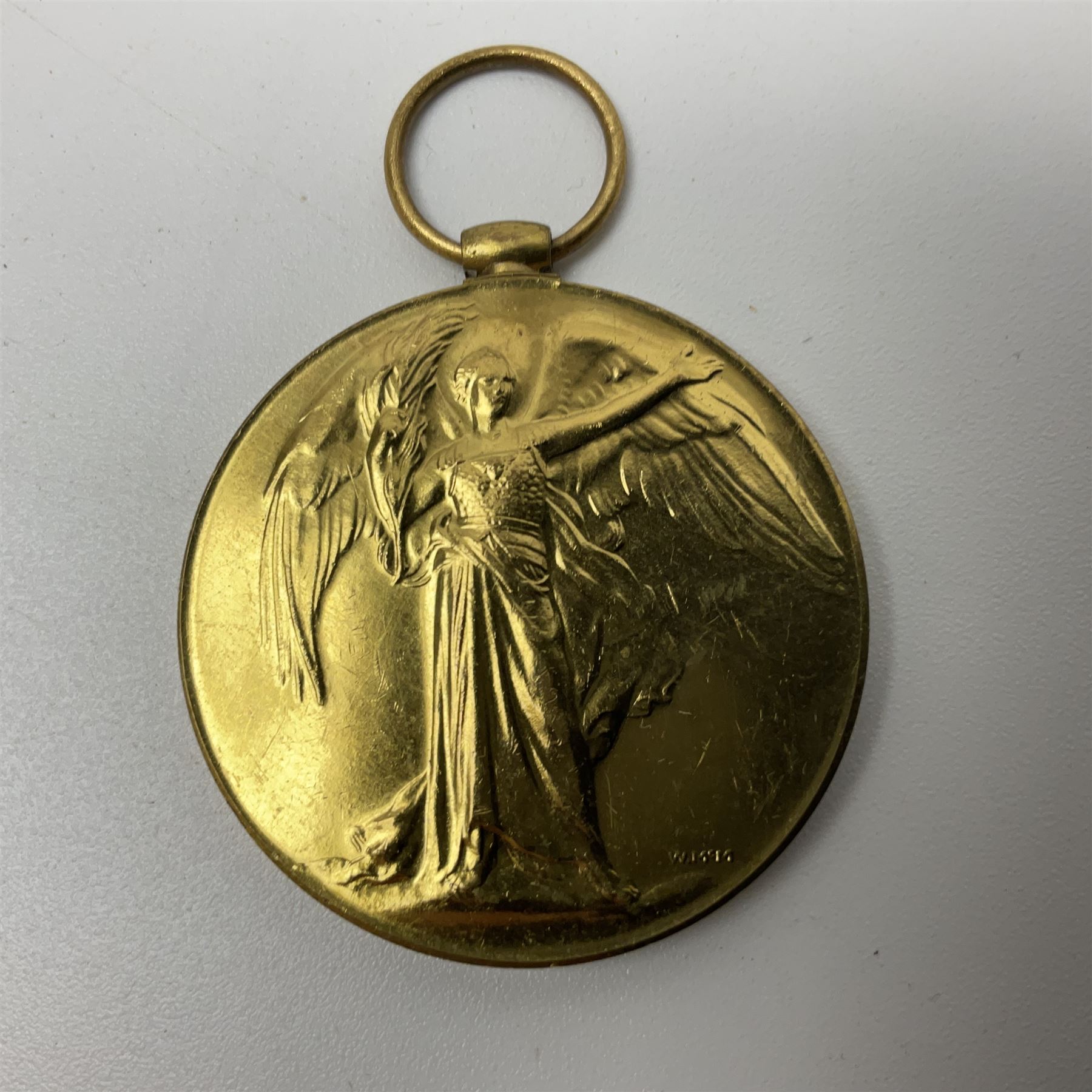 WW1 pair of medals comprising British War Medal and Victory Medal awarded to 038821 Pte.E.Hammerton A.O.C