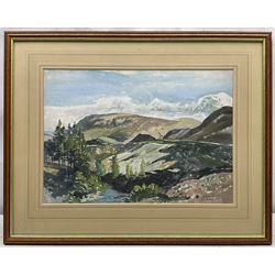 James Mcintosh Patrick (Scottish 1907-1998): 'Sma Glen near Crieff' Perthshire, watercolour signed and titled 28cm x 40cm
Provenance: with The Fine Art Society, title label verso dated April 1946, No.86