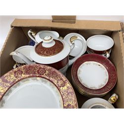 Quantity of ceramics to include Portmeirion, Coalport, Mason's ironstone, Special China tea and dinner wares, etc in four boxes