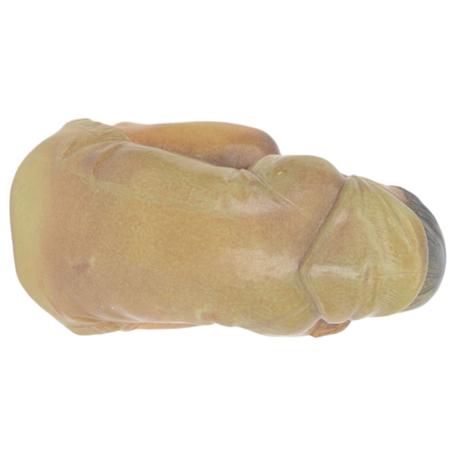 Two Lladro Gres figures, composing Eskimo Girl and Eskimo Boy, largest H31cm