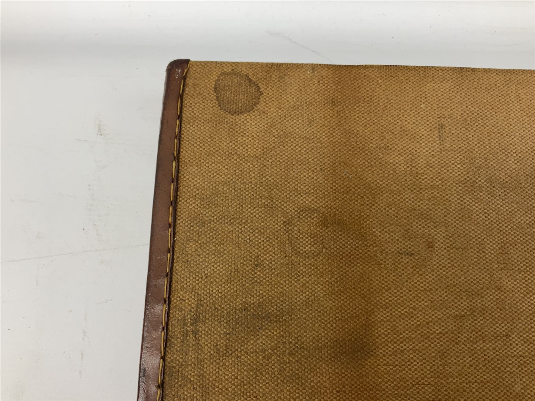 Canvas and leather bound shotgun case, up to 30.5” barrels