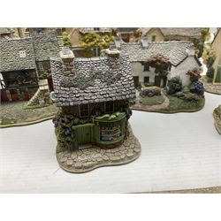 Eight Lilliput Lane limited edition Beatrix Potter models, including Buckle Yeat, Tabitha Twitchits Shop and Ginger Pickles Shop, together with twelve Lilliput Lane models from the Blaise Hamlet collection, including Dial Cottage, Diamond Cottage and Vine Cottage, all with deeds and original boxes (20)