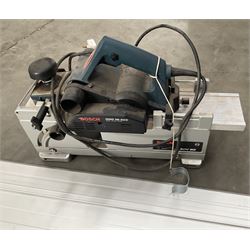 BOSCH GHO 36-82C electric planer with BOSCH ADV 82 thicknesser attachment 