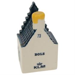 Eighteen KLM Miniatures, each blue Delft house form miniature produced exclusively for KLM Airlines by Bols Amsterdam, most with contents  