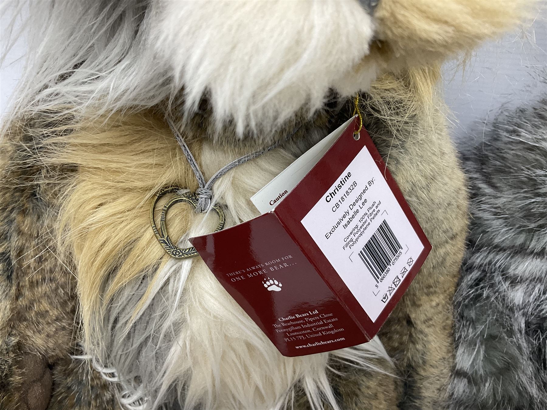 Four Charlie Bears, comprising Christine CB181832B, Marshmallow CB161616, and Savoury Pudding CB625096, each designed by Isabelle Lee, each with tags, plus one example CB151535B lacking tag 