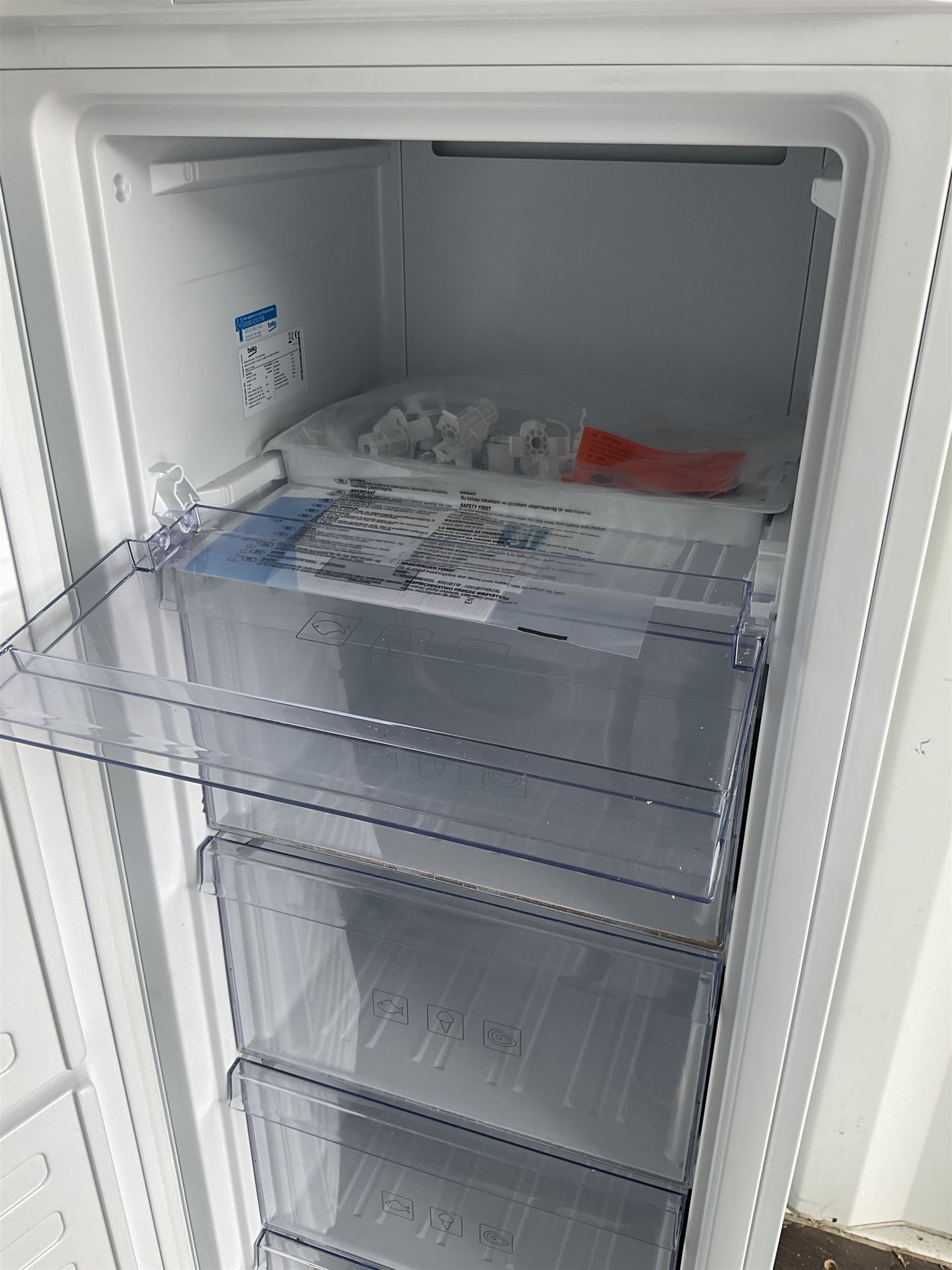 Beko FFG1545W five drawer larder freezer - THIS LOT IS TO BE COLLECTED BY APPOINTMENT FROM DUGGLEBY STORAGE, GREAT HILL, EASTFIELD, SCARBOROUGH, YO11 3TX