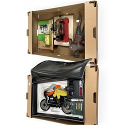Mamod SP2 Stationary Steam Engine, together with Kyosho Eleck Rider, all unboxed