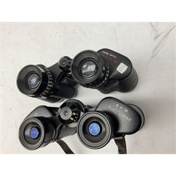 Eight cased pairs of binoculars, to include Noctovist Mk II 8x30, Prinz 8x30, Steiner Bayreuth 8x30, Springfield H.F.P 8x26 etc