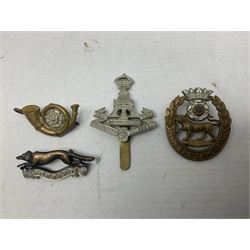 South African Army Orange Free State Artillery badge; three Commonwealth badges; and twelve Yorkshire/Lincolnshire badges including East Yorkshire, West Riding, York and Lancaster, West Yorkshire etc (16)