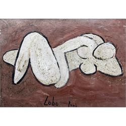 Baltasar Lobo (Spanish 1911-1993): Reclining Nude, oil on board signed and inscribed 'Paris' 24cm x 34cm 
Notes: likely a study for one of the artist's sculptures.