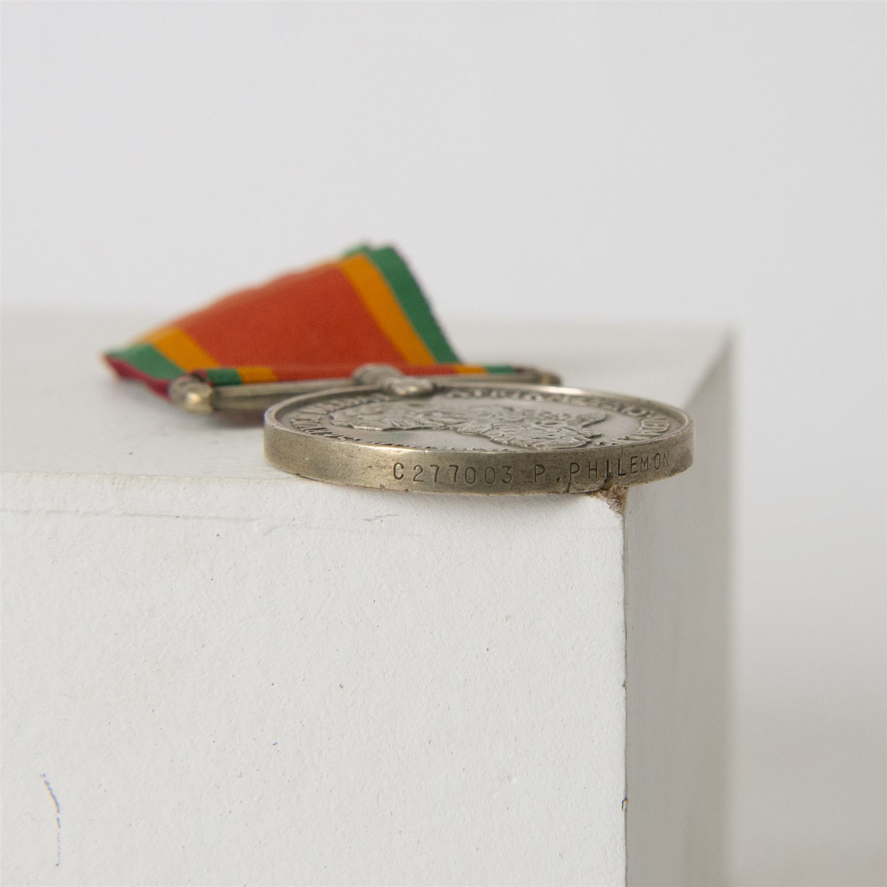 George VI General Service Medal with Malaya clasp, awarded to 22399897 Pte. M.H. Lister Green Howards, together with WWII Africa Service Medal, awarded to C277003 P. Philemon and The African Star 1st Army