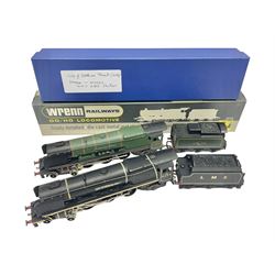 Wrenn '00' gauge - two Princess Coronation (Duchess Class) 4-6-2 locomotives - 'City of Birmingham' No.46235 in BR Green; boxed with tender and instructions; and 'City of Stoke-on-Trent' No.6254 in LMS lined black with associated plain blue box (2)