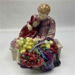 Two Royal Doulton figures comprising June HN1691 and Flower Sellers Children, HN1342