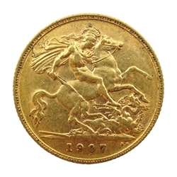  1907 gold half sovereign  
