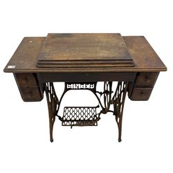 Singer treadle sewing machine and table top sewing machine (2)